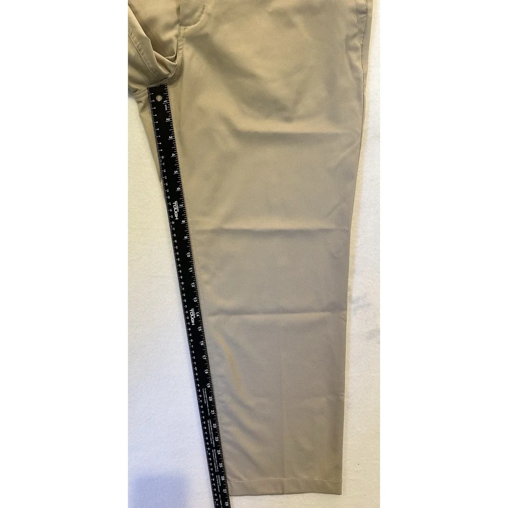 Nike Golf Dri-FIT Men's Performance Pants Khaki Tan Flat Front Size 34x27.5 Golf